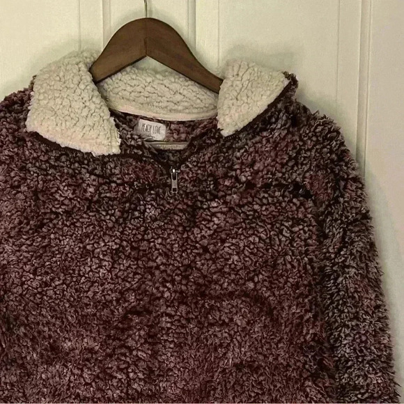 Boutique Peach Love Purple Sherpa - Size Medium - Picture 2 of 6